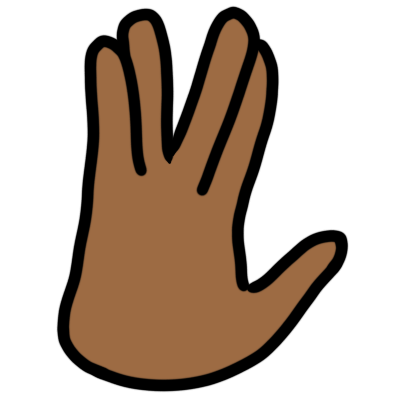 a brown hand raised in the ta'al.